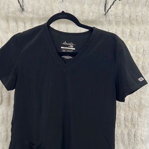 Elevate Scrub top: Size Small. Black